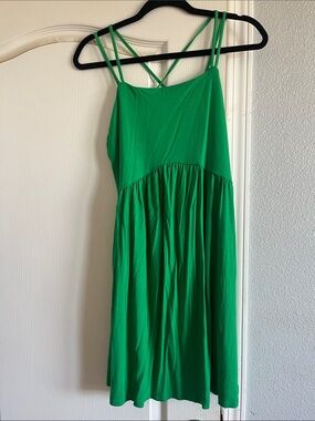 Old Navy Bright Green Strappy Midi Dress